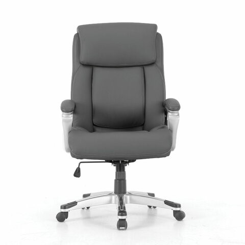 Кресло офисное Brabix Premium Level EX-527 (пружинный блок, рециклированная кожа, серое) 531937 в Перми - изображение 4