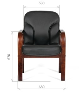 Офисное кресло CHAIRMAN 658 Натуральная кожа черный в Чайковском - предосмотр 1