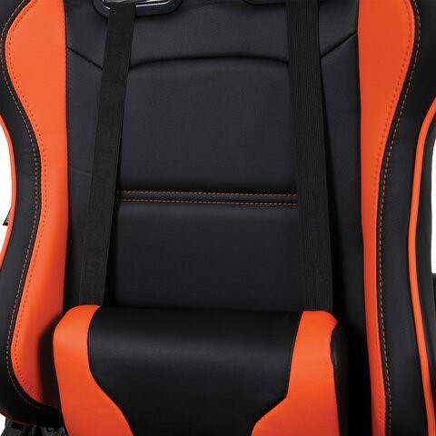 Кресло Brabix GT Racer GM-100 (две подушки, экокожа, черное/оранжевое) в Перми - изображение 6