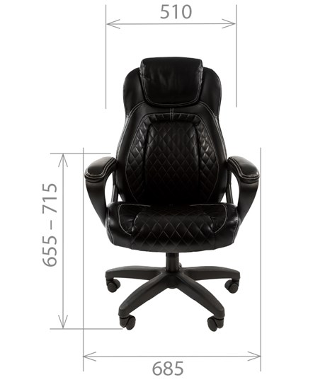 Компьютерное кресло CHAIRMAN 432, экокожа, цвет черный в Перми - изображение 1