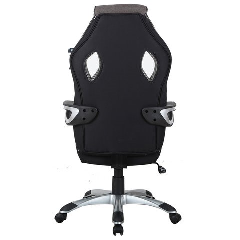Кресло компьютерное Brabix Techno GM-002 (ткань, черное/серое, вставки белые) в Перми - изображение 3
