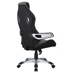 Кресло компьютерное Brabix Techno GM-002 (ткань, черное/серое, вставки белые) в Перми - предосмотр 2