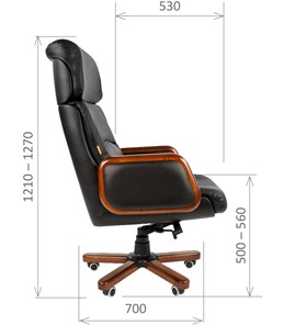 Компьютерное кресло CHAIRMAN 417 кожа черная в Перми - предосмотр 2