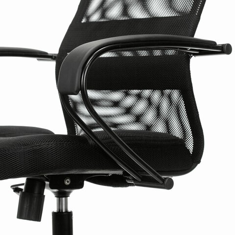 Кресло компьютерное Brabix Premium Stalker EX-608 PL (ткань-сетка/кожзам, черное) 532090 в Кунгуре - изображение 8