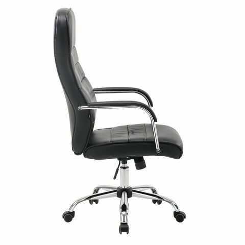 Кресло компьютерное Brabix Stark EX-547 (экокожа, хром, черное) 531948 в Перми - изображение 1