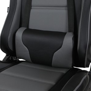 Кресло компьютерное Brabix GT Racer GM-100 (две подушки, экокожа, черное/серое) 531926 в Перми - предосмотр 7