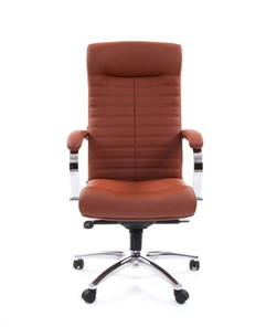 Офисное кресло CHAIRMAN 480 Экокожа Terra 111 (коричневая) в Перми - предосмотр 1