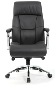 Компьютерное кресло из натуральной кожи BRABIX PREMIUM "Phaeton EX-502", хром, черное, 530882 в Перми - предосмотр 4