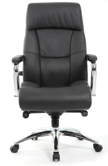 Компьютерное кресло из натуральной кожи BRABIX PREMIUM "Phaeton EX-502", хром, черное, 530882 в Перми - изображение 4