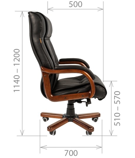 Компьютерное кресло CHAIRMAN 653 кожа черная в Перми - изображение 2