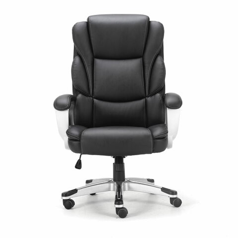 Офисное кресло Brabix Premium Rest EX-555 (пружинный блок, экокожа, черное) в Перми - изображение 2