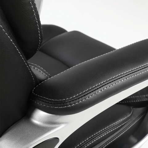 Офисное кресло Brabix Premium Rest EX-555 (пружинный блок, экокожа, черное) в Перми - изображение 7