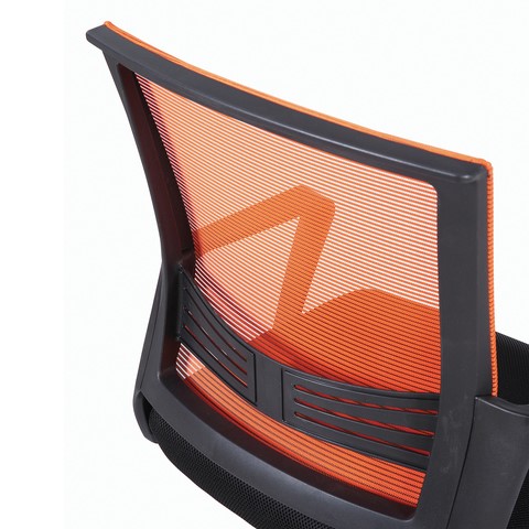 Кресло Brabix Balance MG-320 (с подлокотниками, комбинированное черное/оранжевое) 531832 в Перми - изображение 8