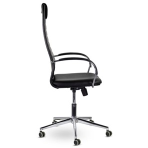 Офисное кресло Brabix Premium Pilot EX-610 CH (хром, кожзам, черное) 532418 в Перми - предосмотр 1