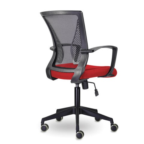 Офисное кресло Brabix Wings MG-309 (пластик черный, сетка, черное/красное) в Перми - изображение 2