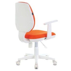 Кресло Brabix Fancy MG-201W (с подлокотниками, пластик белый, оранжевое) в Перми - предосмотр 2