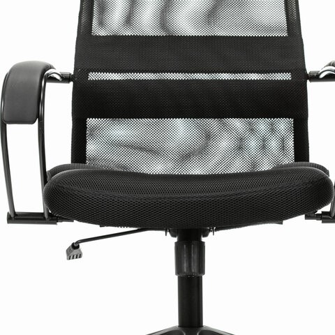 Кресло компьютерное Brabix Premium Stalker EX-608 PL (ткань-сетка/кожзам, черное) 532090 в Кунгуре - изображение 10