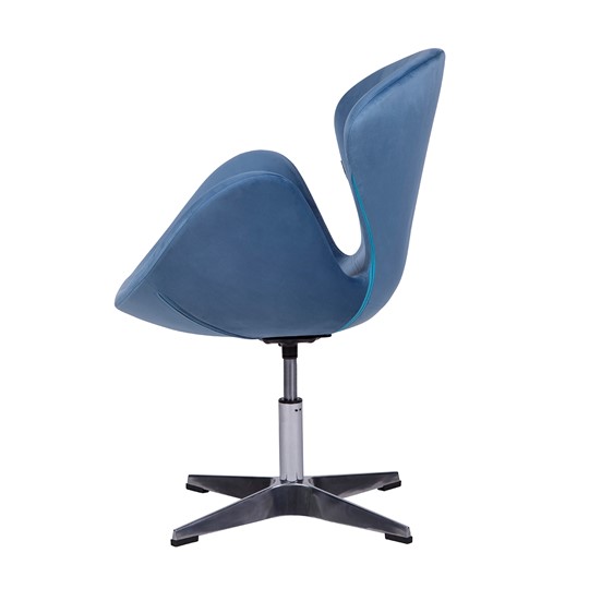 Кресло компьютерное Беннет-2, Микровелюр голубой в Перми - изображение 2