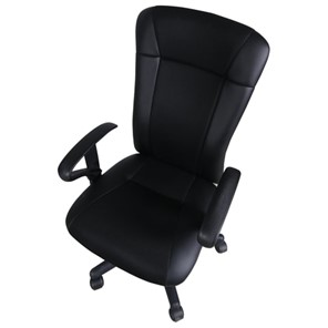 Кресло компьютерное Brabix Optima MG-370 (с подлокотниками, экокожа/ткань, черное) 531580 в Перми - предосмотр 3