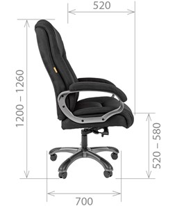 Офисное кресло CHAIRMAN 410 Акриловая ткань SX Серый в Перми - предосмотр 2