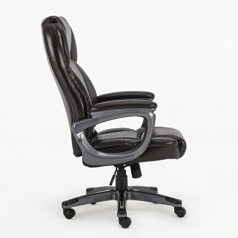 Компьютерное кресло Brabix Premium Favorite EX-577 (пружинный блок, рециклир. кожа, коричневое) 531936 в Перми - изображение 1