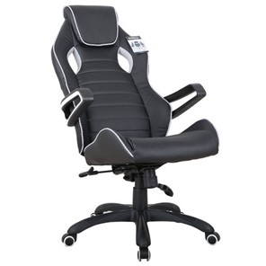 Офисное кресло Brabix Techno Pro GM-003 (экокожа, черное/серое, вставки серые) в Перми - предосмотр 1