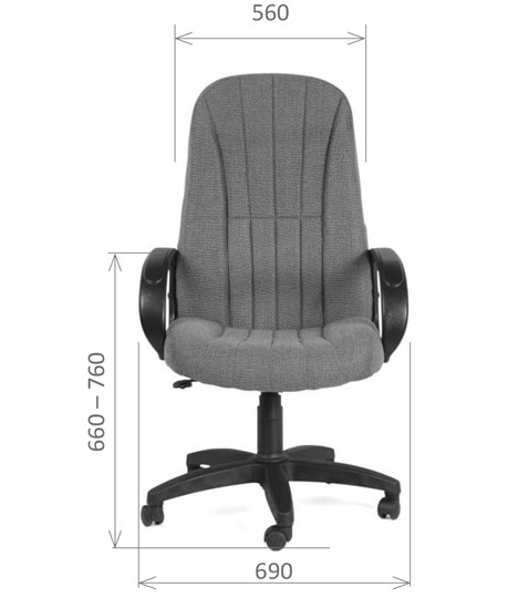 Офисное кресло CHAIRMAN 685, ткань TW 12, цвет серый в Березниках - изображение 1