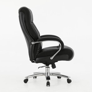 Кресло компьютерное Brabix Premium Bomer HD-007 (рециклированная кожа, хром, черное) в Перми - предосмотр 1