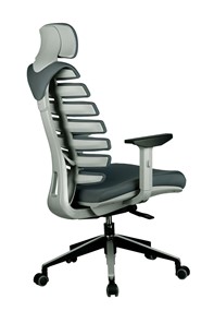 Кресло компьютерное Riva Chair SHARK (Серый/серый) в Перми - предосмотр 3