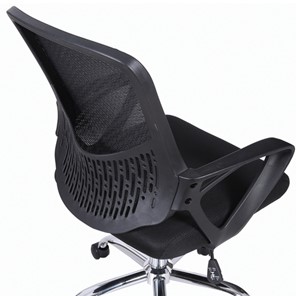 Кресло компьютерное Brabix Next MG-318 (с подлокотниками, хром, черное) 531834 в Перми - предосмотр 6
