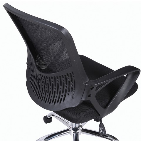 Кресло компьютерное Brabix Next MG-318 (с подлокотниками, хром, черное) 531834 в Перми - изображение 6