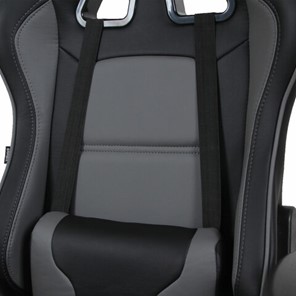 Кресло компьютерное Brabix GT Racer GM-100 (две подушки, экокожа, черное/серое) 531926 в Перми - предосмотр 6