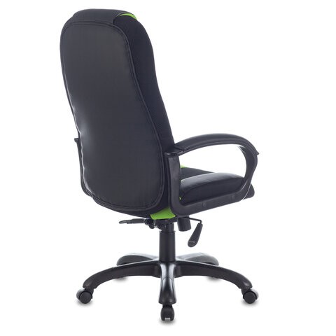 Компьютерное кресло Brabix Premium Rapid GM-102 (экокожа/ткань, черное/зеленое) в Перми - изображение 2