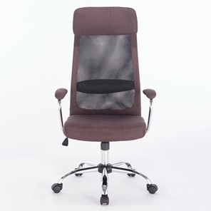 Кресло офисное Brabix Flight EX-540 (хром, ткань, сетка, коричневое) в Перми - предосмотр 2