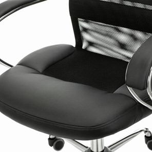 Кресло Brabix Premium Stalker EX-608 CH (хром, ткань-сетка/кожзам, черное) 532091 в Перми - предосмотр 5