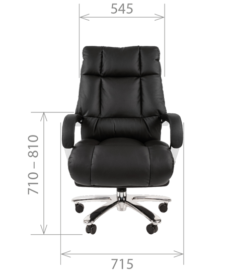 Кресло CHAIRMAN 405 черное нат.кожа/экокожа в Перми - изображение 3