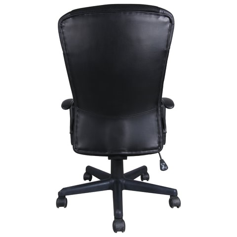 Кресло компьютерное Brabix Optima MG-370 (с подлокотниками, экокожа/ткань, черное) 531580 в Перми - изображение 2