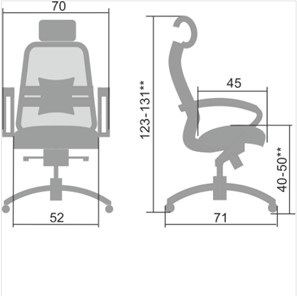 Кресло компьютерное Samurai S-2.04, серый в Перми - предосмотр 4