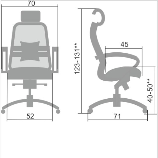 Кресло компьютерное Samurai S-2.04, серый в Перми - изображение 4