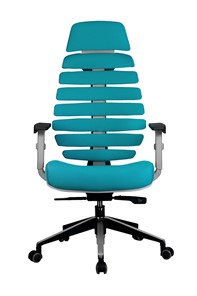 Компьютерное кресло Riva Chair SHARK (Лазурный/серый) в Перми - предосмотр 1