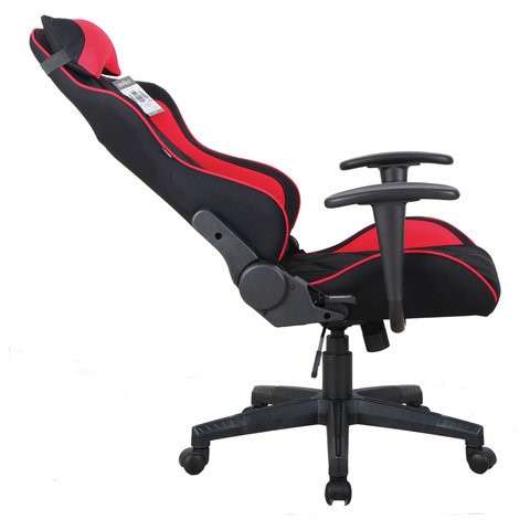Кресло Brabix GT Racer GM-100 (подушка, ткань, черное/красное) 531820 в Перми - изображение 3