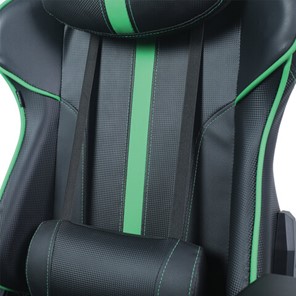 Кресло офисное Brabix GT Carbon GM-120 (две подушки, экокожа, черное/зеленое) в Перми - предосмотр 6