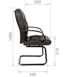 Офисное кресло CHAIRMAN 416V экокожа черная в Березниках - предосмотр 2