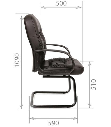 Офисное кресло CHAIRMAN 416V экокожа черная в Чайковском - изображение 2