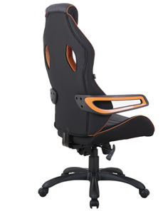Офисное кресло Brabix Techno Pro GM-003 (ткань, черное/серое, вставки оранжевые) в Перми - предосмотр 3