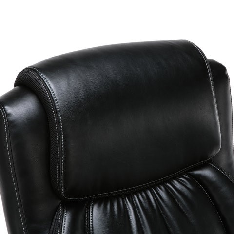 Кресло офисное Brabix Premium Status HD-003 (рециклированная кожа, хром, черное) в Перми - изображение 5