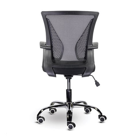Кресло офисное Brabix Wings MG-304 (пластик черный, хром, сетка, черное) 532016 в Перми - изображение 3