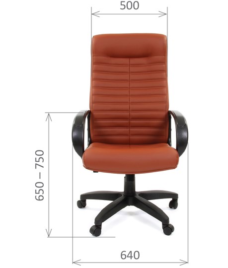 Компьютерное кресло CHAIRMAN 480 LT, экокожа, цвет коричневый в Перми - изображение 1