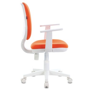 Кресло Brabix Fancy MG-201W (с подлокотниками, пластик белый, оранжевое) в Перми - предосмотр 1