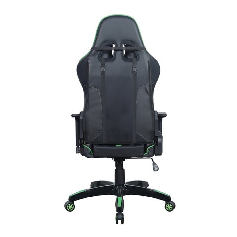 Кресло офисное Brabix GT Carbon GM-120 (две подушки, экокожа, черное/зеленое) в Перми - изображение 3